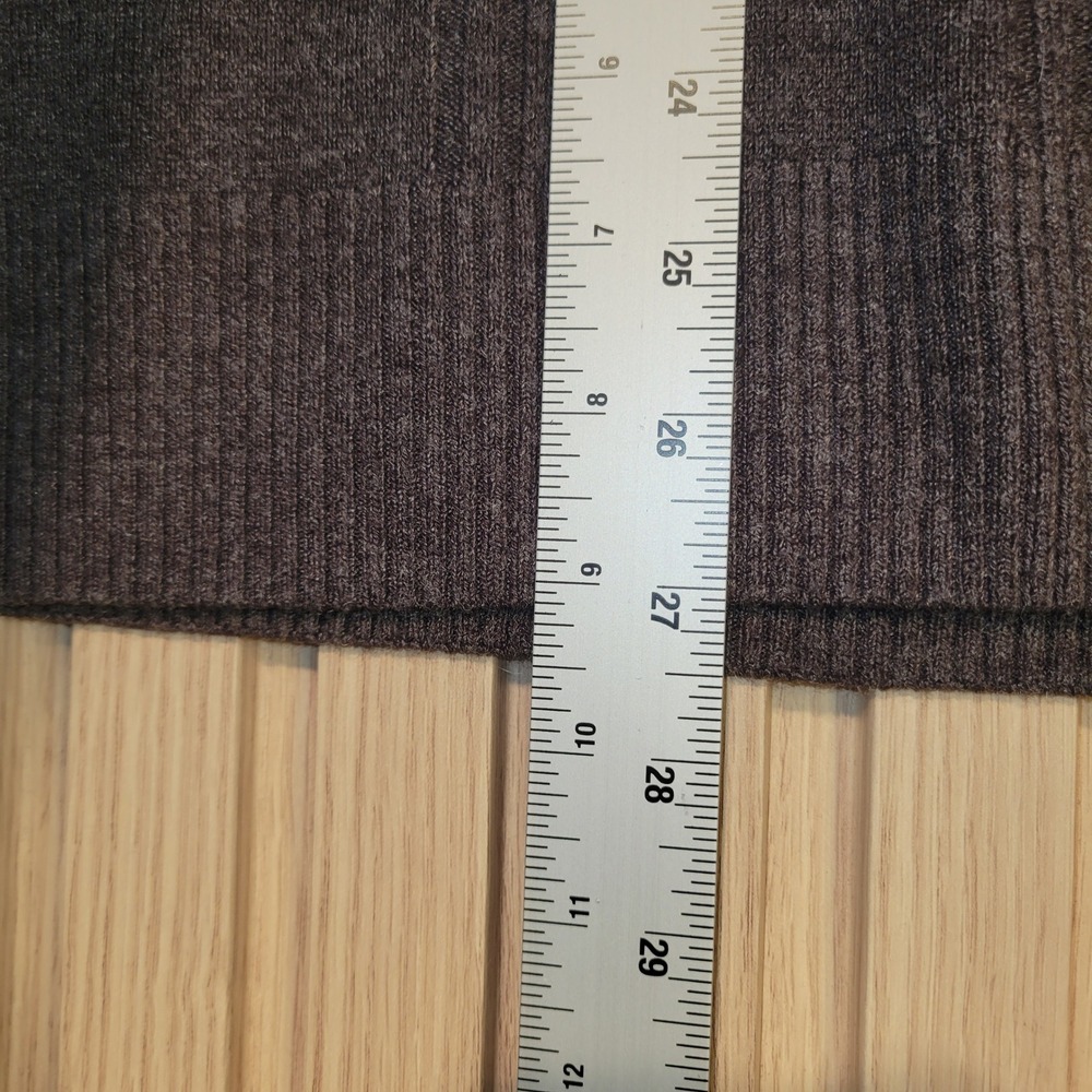 Geoffrey Beene Mens XL Brown Quarter Zip Sweater Acrylic G3G6057S Chocolate HT - Picture 8 of 10
